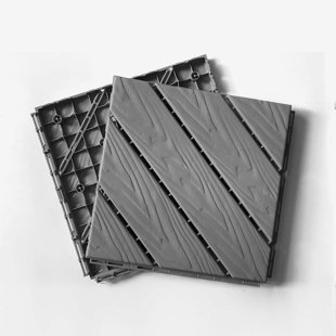 Ensemble de tuiles de terrasse en plastique composite de 35 pièces