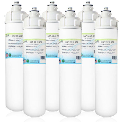Swift Green Filters SGF-96-43 CTO Compatible Commercial Water Filter for EV9607-56, Made in USA-6 Pack