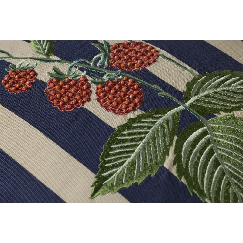 Rifle Paper Company x Loloi Raspberries Decorative Pillow Cover, Pillow Cover Only - No Insert