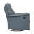 Blue Gray Leather Upholstered Reclining Chair Swivel Glider Motion Modern Living Room Furniture Comfort Chair 1Pc-1610344400