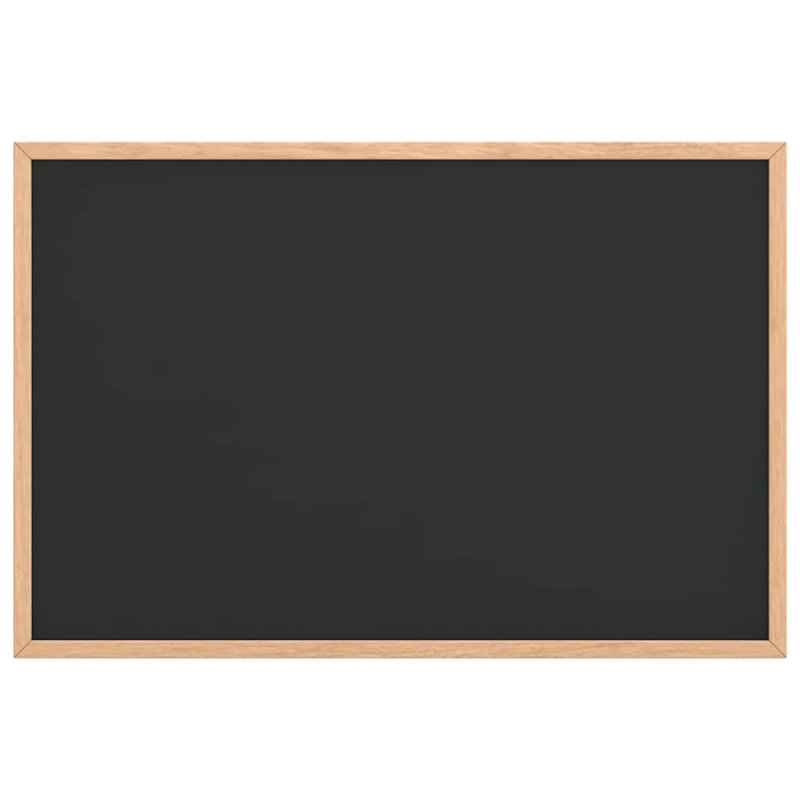 Chalkboard With Solid Pine Wood Frame Black, 40cm H x 60cm W x 1.4cm D