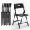 Chaises pliantes, capacité de 330 lb, chaises pliantes robustes en plastique empilables pour l'intérieur et l'extérieur (noir, paquet de 6)