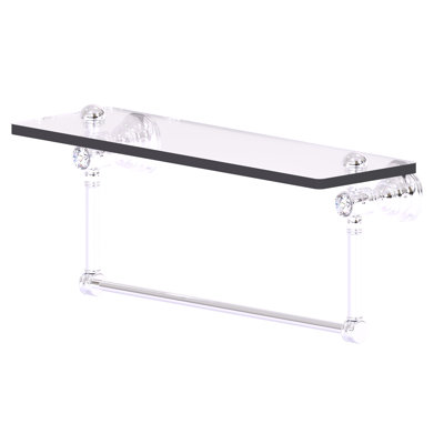 Freyja Glass Bracket Shelf with Towel Bar