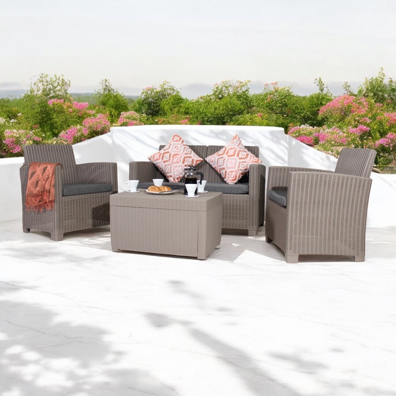 Faro Grey 4 Seater Conversation Set