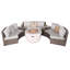Ensemble de conversation pour 6 personnes avec coussins
