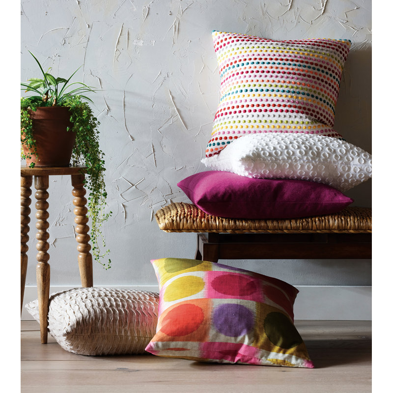 Velvet Square Pillow Cover & Insert, Feather, Plush Raspberry
