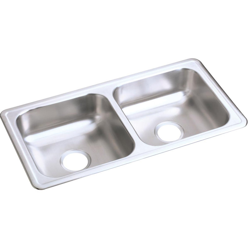 Évier de cuisine à double cuve encastrable L 33 po x l 17 po Dayton