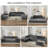 Sisler 8 Piece  141.6" Oversized  U Shape Upholstered  Corduroy Convertible Modular Compression Sofa with Storage Pockets, No Assembly Required-934253672