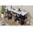 Retro Elegant Console Table with Marble-Effect Top-874244631