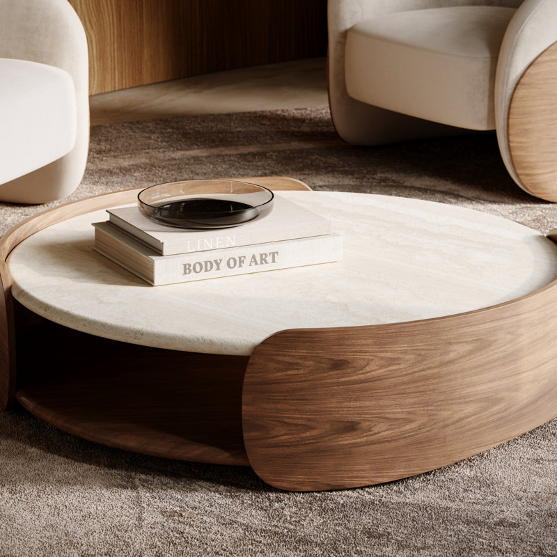 Caracole Stone Cocktail Table