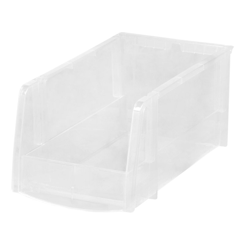 Bac décoratif en plastique IRIS, Transparent, H 5 po x l 6 po x P 11 po