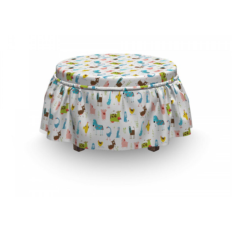 Housse pour repose-pieds farm animaux