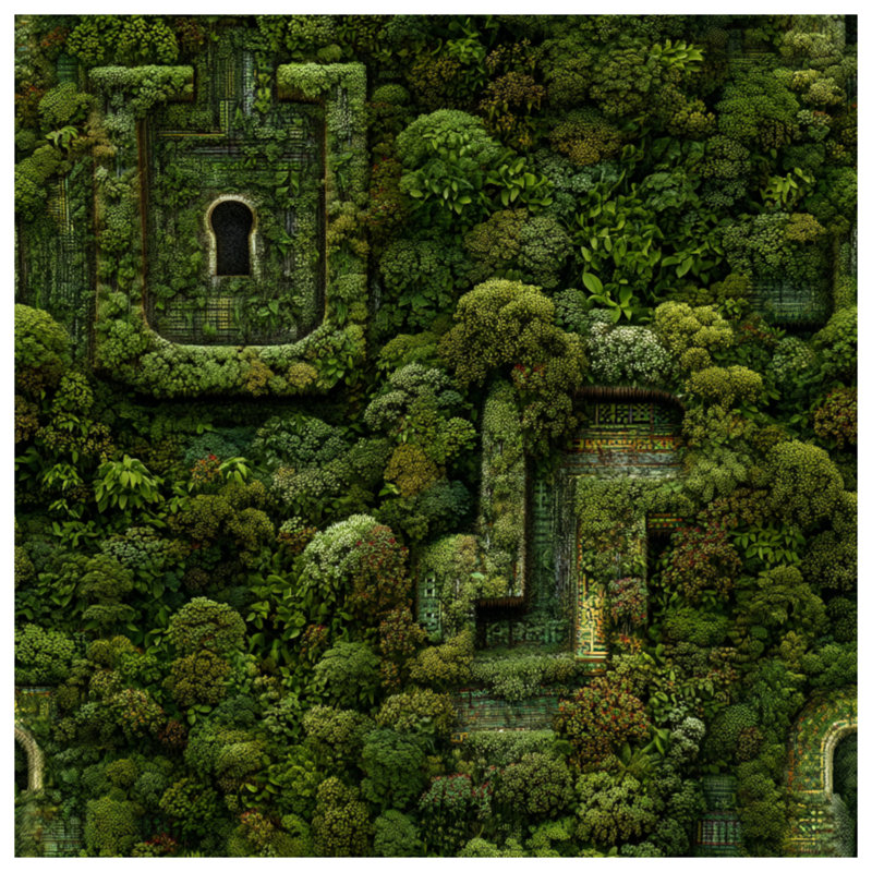 Coussin Jungle, coussins double face nature, 20 x 20 inches