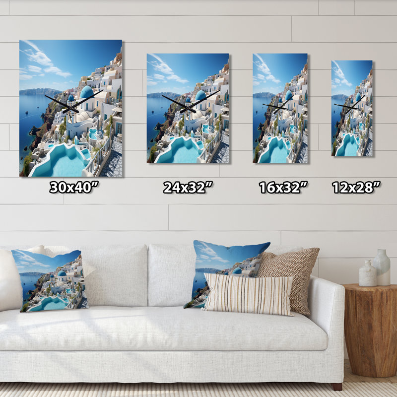 Grèce Santorini Dreams I - Architecture horloges murales, Petit