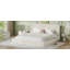 Cadre de lit Airframe California King avec table latérale coulissante réglable, coussin rembourré en éponge Cloud de 8,7 pouces, assemblage facile (blanc cassé).
