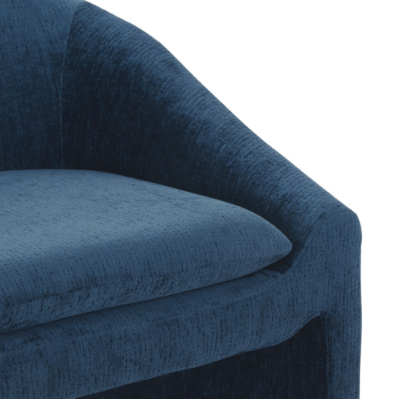 Kagan Chenille Counter Stool, Bar Stool (30.7" Seat Height), Navy