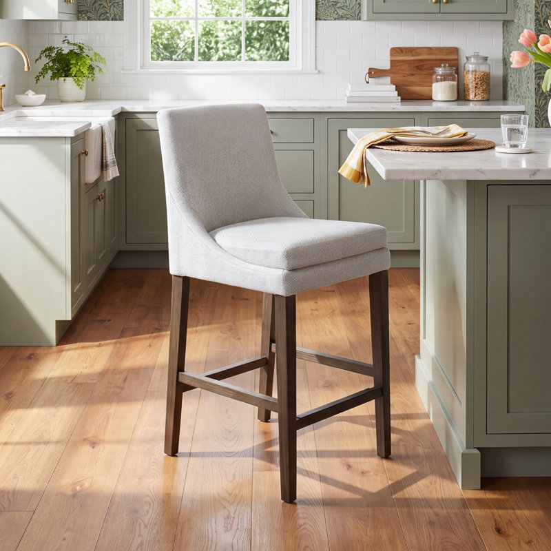 Niara Upholstered Stool (Set of 3), Counter Stool (26” Seat Height)