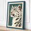 Snow Leopard Study Modern - Wrapped Canvas-707043149-707043162