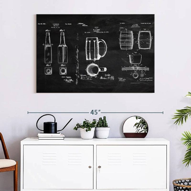 «Beer Compilation BW», reproduction sur toile, H 26 po x l 39 po x P 1,25 po