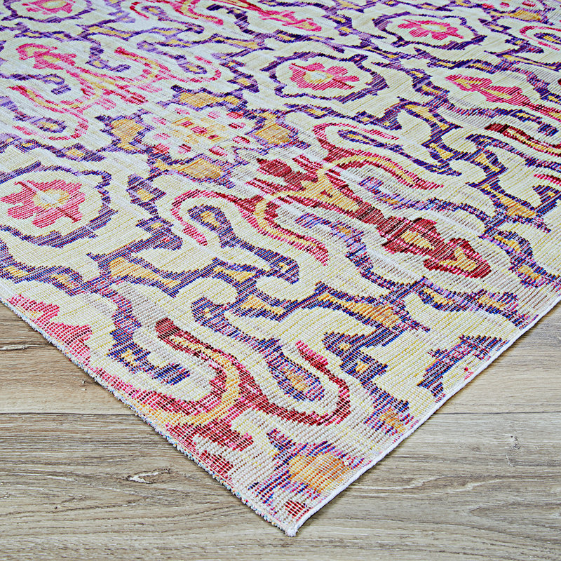 Tapis mauve pour l'intérieur et l'extérieur Mansel, Rectangle 5 pi 3 po x 7 pi 2 po