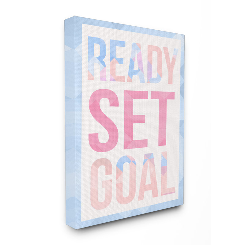 « ready set goal », art mural, Toile tendue, H 30 po x l 24 po x P 1,5 po