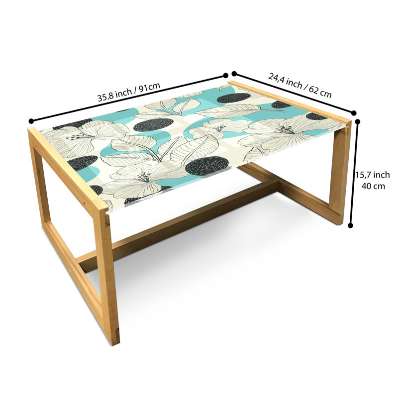 Table basse East Urban Home, H 15,75 po x L 35,83 po x l 24,4 po
