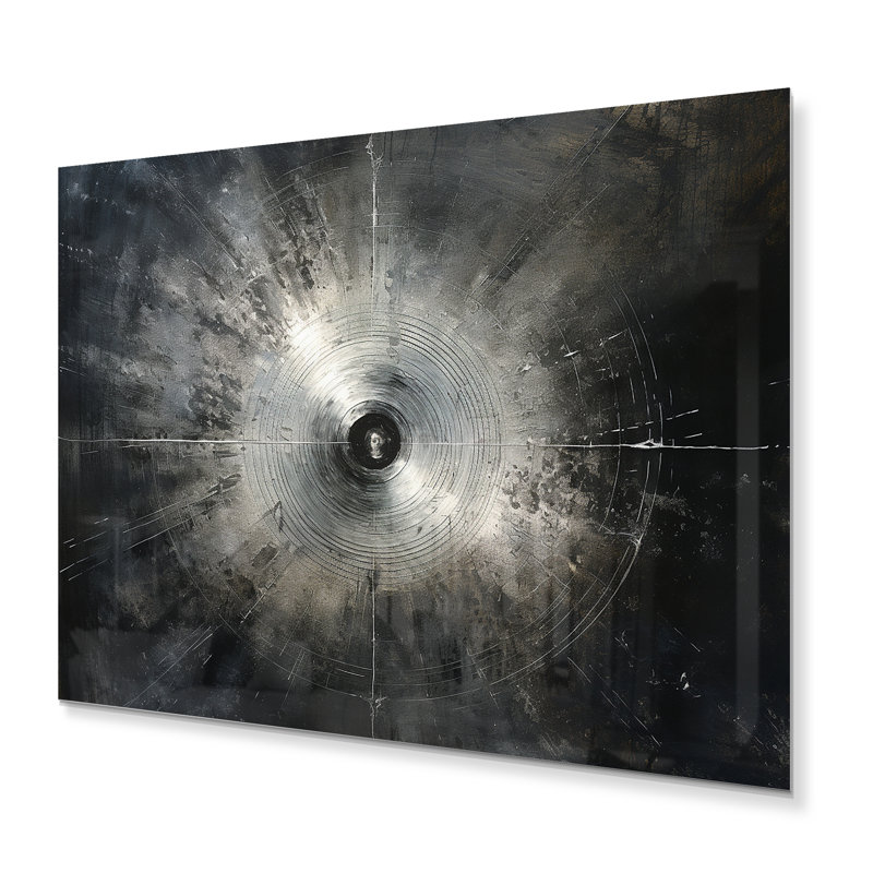 «Music Cymbals Resson Metallic Silver» sur métal, H 12 po x l 20 po x P 1 po