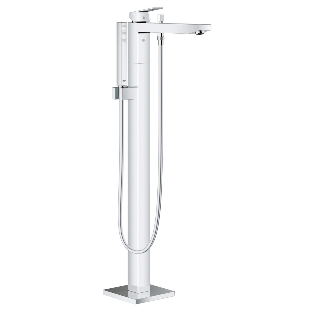 Eurocube® Single Handle Floor Mounted Freestanding Tub Filler with Handshower GROHE