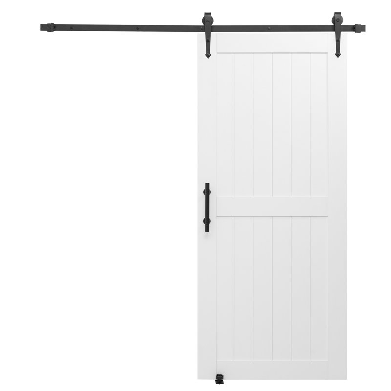 Sliding Barn Door with Hardware Kit  MDF Panel PVC Surface, 914mm x 2134mm