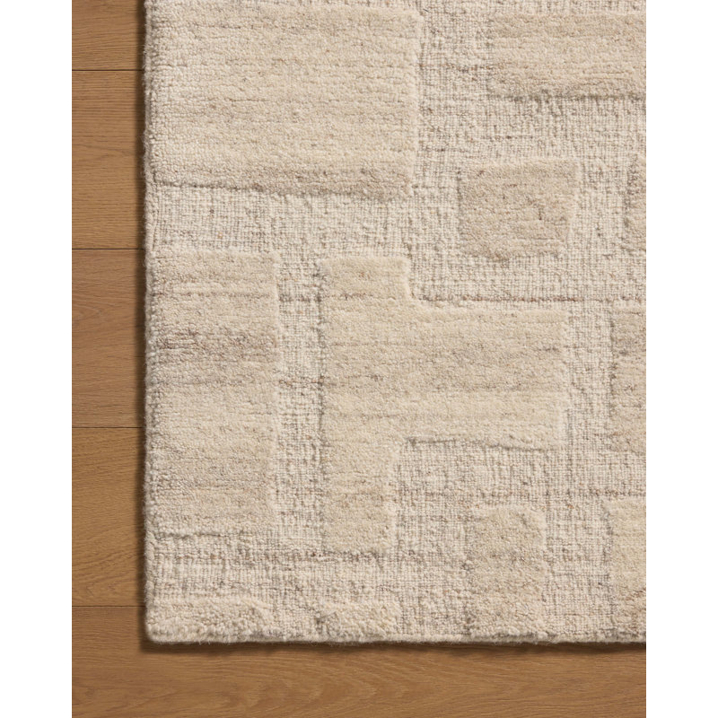 Tapis ivoire / naturel Corsa, Carré 1 pi 6 po