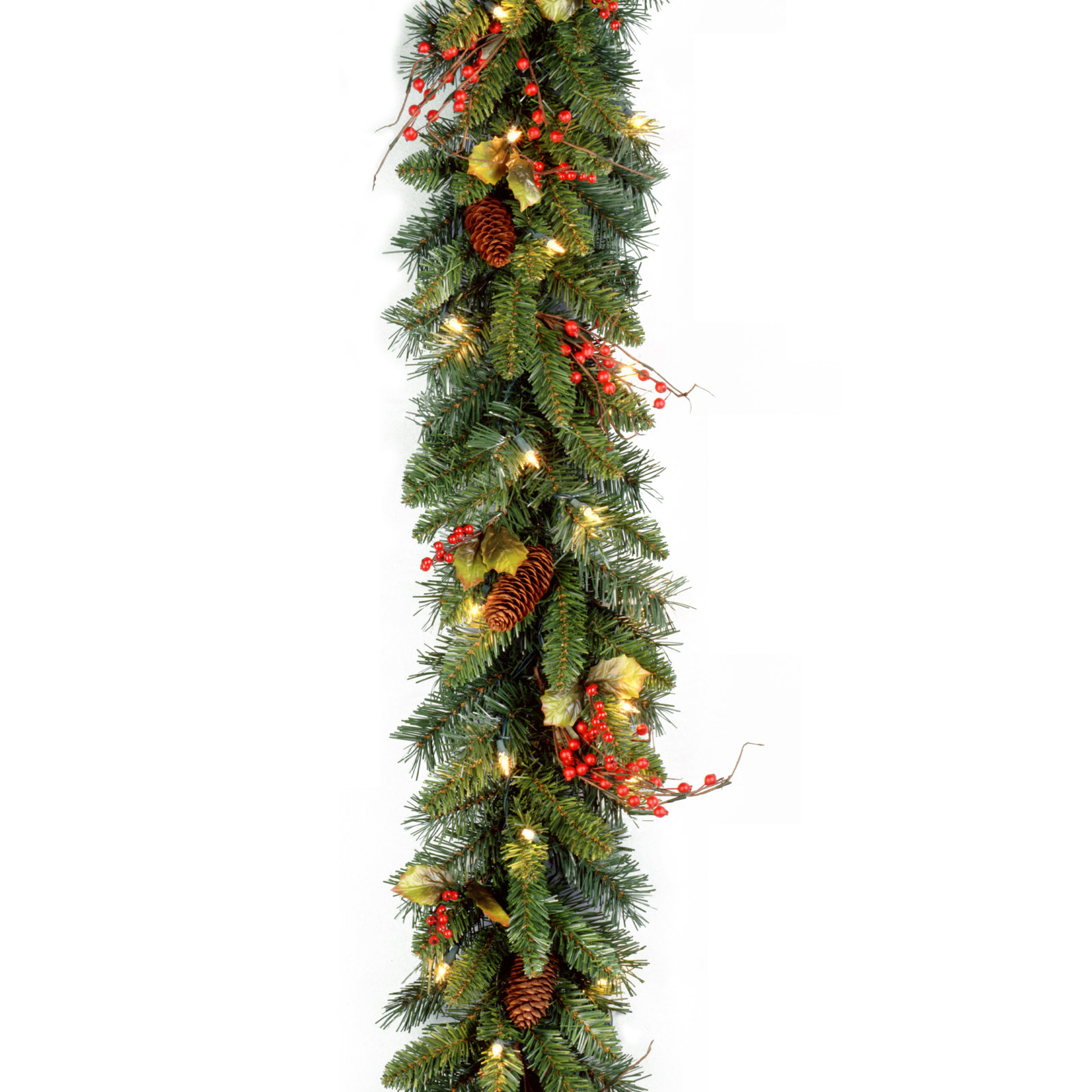 108" Pre-Lit Berry Christmas Garland