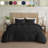 Solid Duvet cover Black King-125981129-125981133