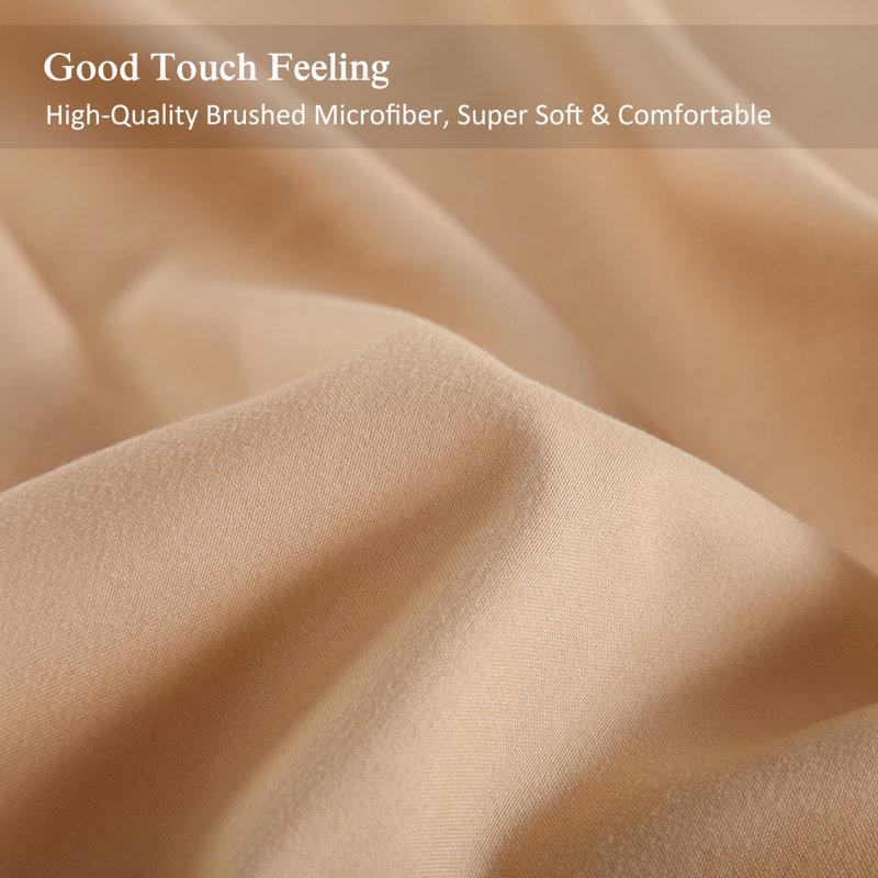 Dayville Microfiber Sheet Set, Twin, Beige