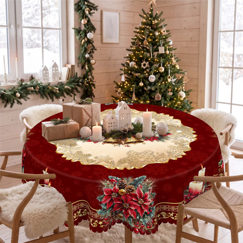 Nappe rouge en polyester lavable