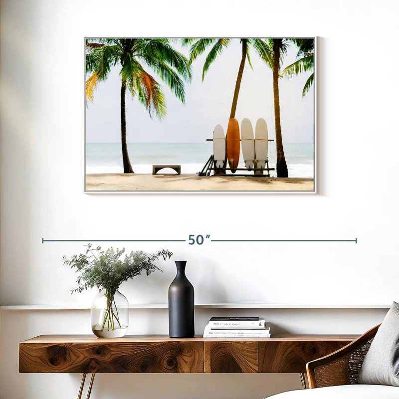 Configuration de la planche de surf, Cadre flottant blanc, 37 po x 25 po