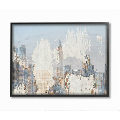 Urban Distressed New York City Skyline by Irena Orlov - Graphic Art