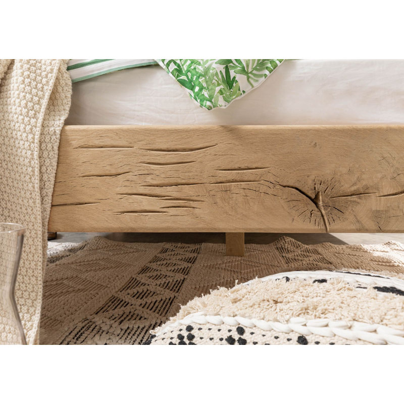 Solid Wood Storage Bed, 180 x 200 cm