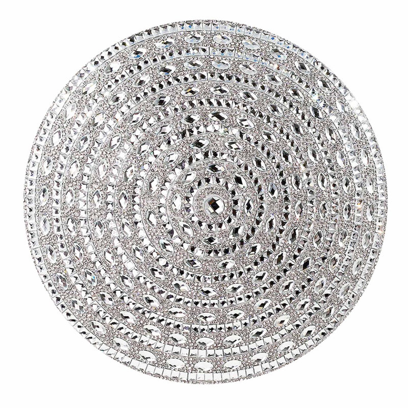 Gatsby Round Throw Pillow, Silver