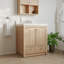 Ensemble de meuble-lavabo 30 po avec comptoir en quartz blanc Thassos et armoire murale assortie-817405995