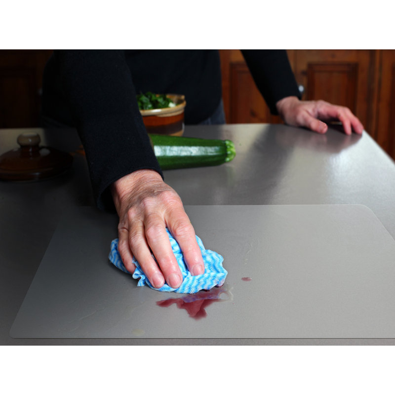 Floortex Hometex Pack of 4 Anti-Microbial Vinyl Rectangular Place Mats - 12" x 18"