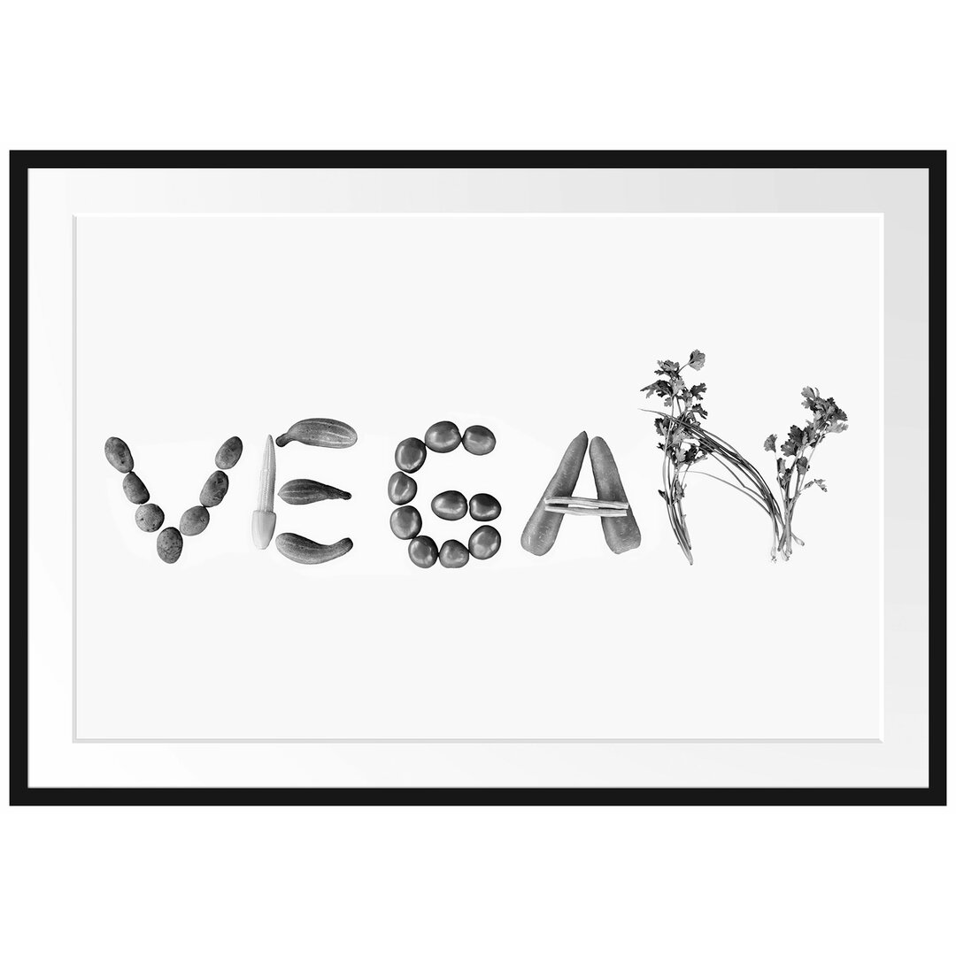 Gerahmtes Poster Vegan Gemüse