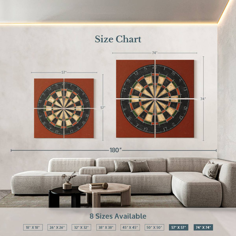 Senne Dartboard, 57" H x 57" W
