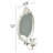 Rustic White Mirrored Wall Candle Sconces Set Of Two, Handmade Metal Vintage Wall Candle Holder Decor