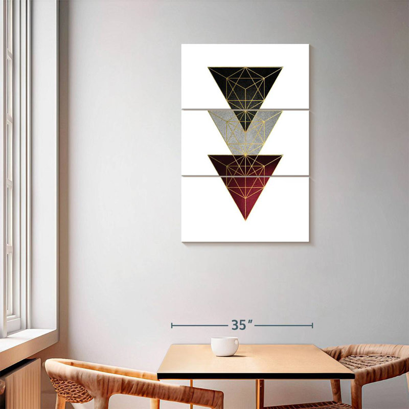 Avery Burg Black Gold Geo II, 57" H x 36" W