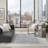 DKNY Grand Street 7'10" x 9'10" Ivory Blue Modern Indoor Rug-117587271