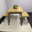 Arizona Dining Table and 2 Benches Set-668828557