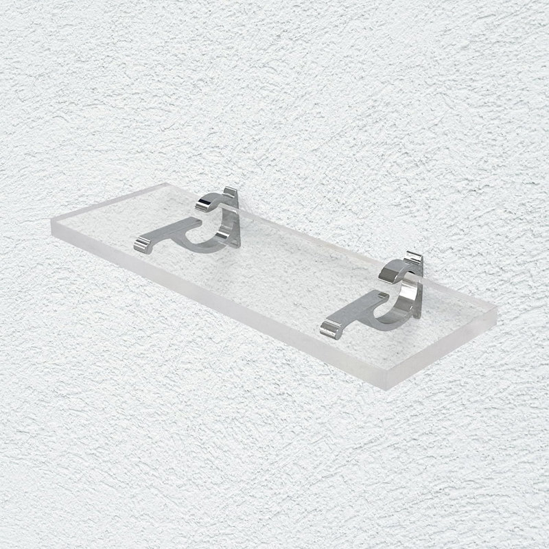 Ayaansh Acrylic Bracket Shelf, Chrome