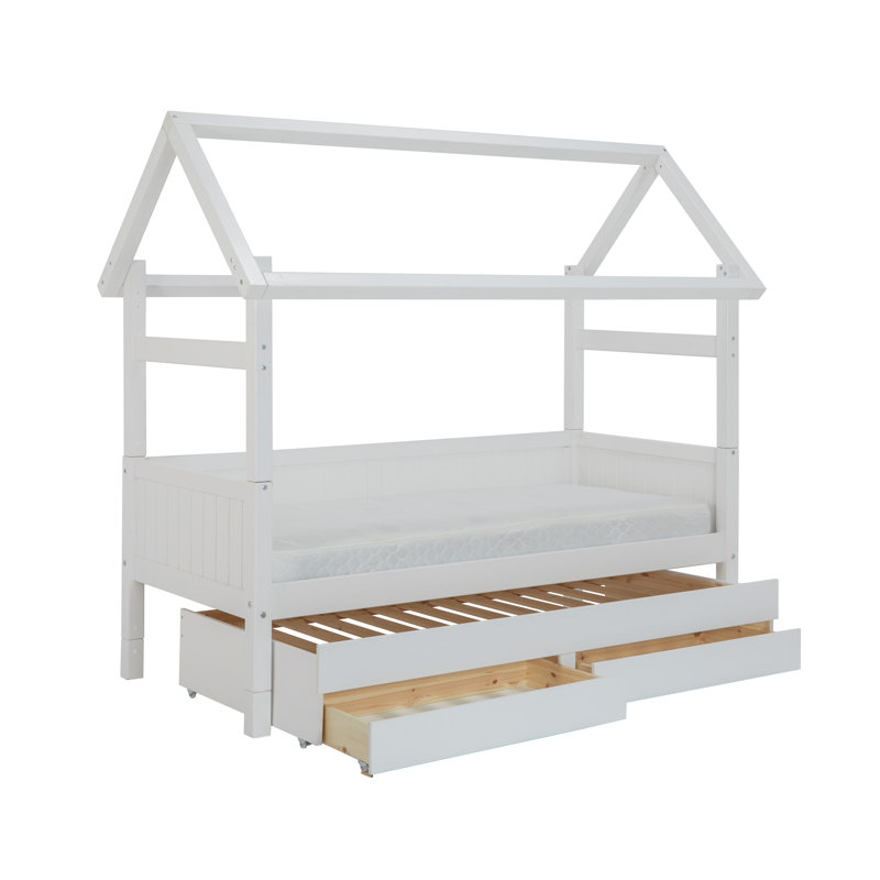 Booth European Single (90 x 200cm) House Beds with Trundle