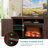 58″ Farmhouse Fireplace TV Stand with 29″ Electric Fireplace & Timer – Rustic Media Console with Barn Doors, Storage Cabinets, and Cable Management – Cozy Winter Living Room Center for TVs up to 65″-165997067