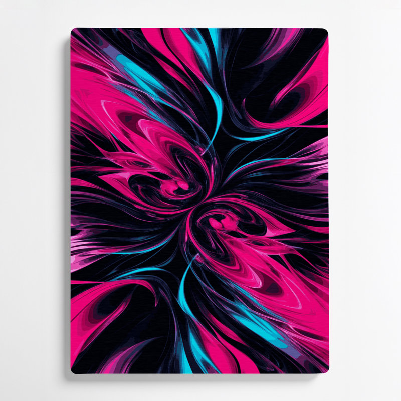 Abstraction numérique 87, art mural en métal mauve, H 14 po x l 11 po